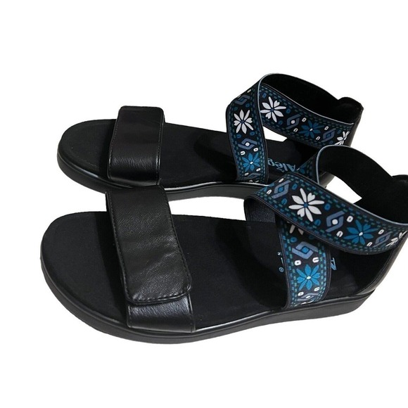 Alegria Sandal Size 38 US 8-8.5 Lucia Aqua Adjustable Cross-Strap Sandals - Picture 2 of 8
